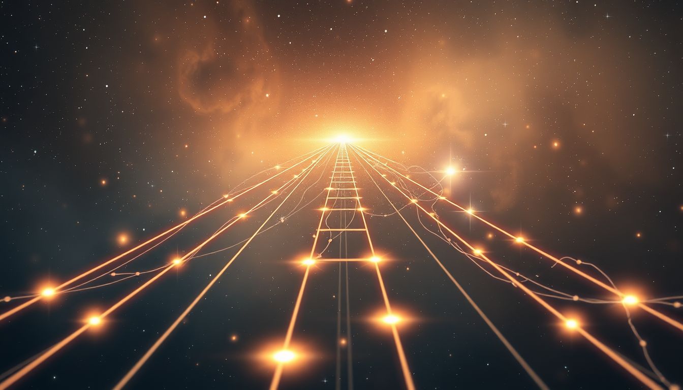 Parallele Gitarrensaiten symbolisieren Harmonie und innere Balance im Traum.