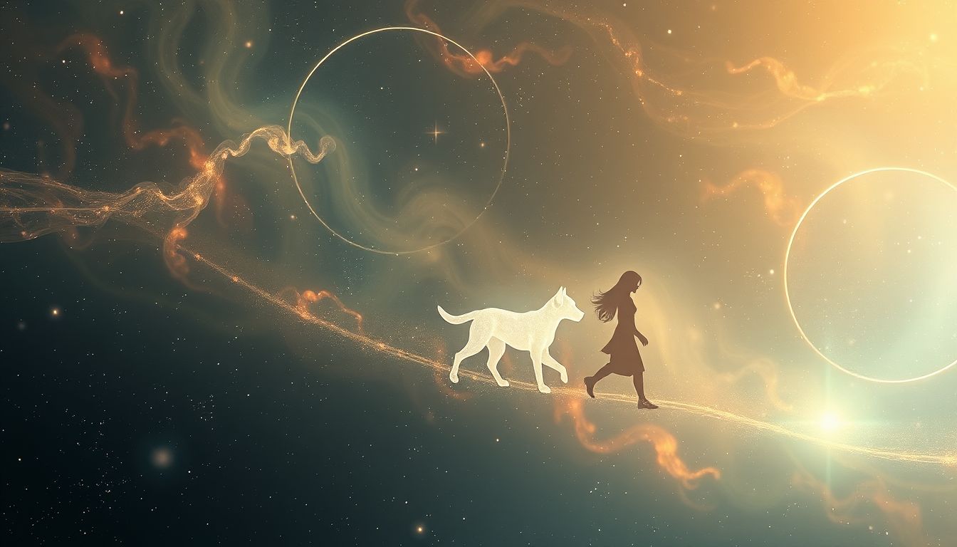 Ein Hund, der folgt, symbolisiert Loyalität und Vertrauen im Traum.