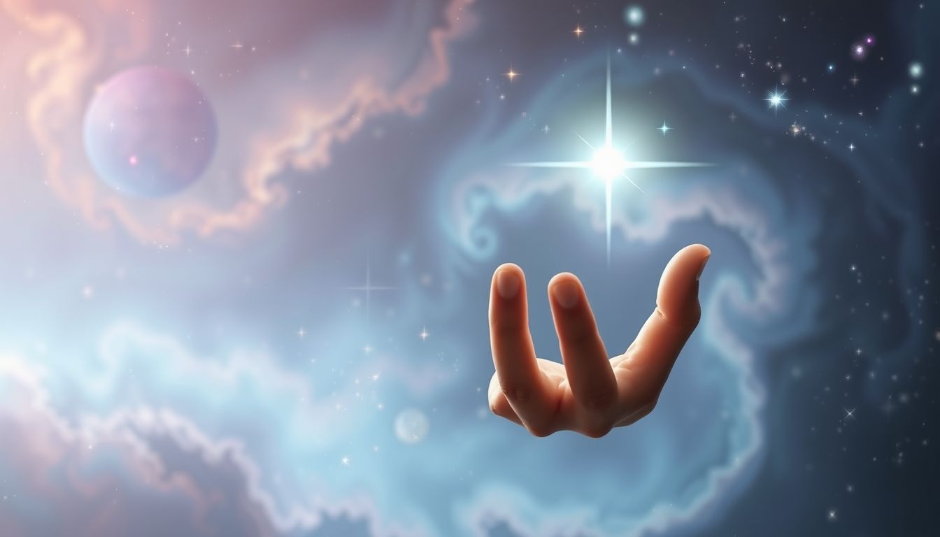 Ein Zeiger in der Hand symbolisiert Kontrolle über Lebenszeit und Entscheidungen.