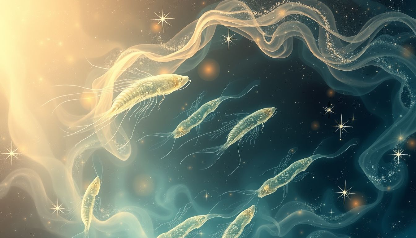Im Wasser schwimmende Kellerasseln symbolisieren emotionale Reinigung im Traum.