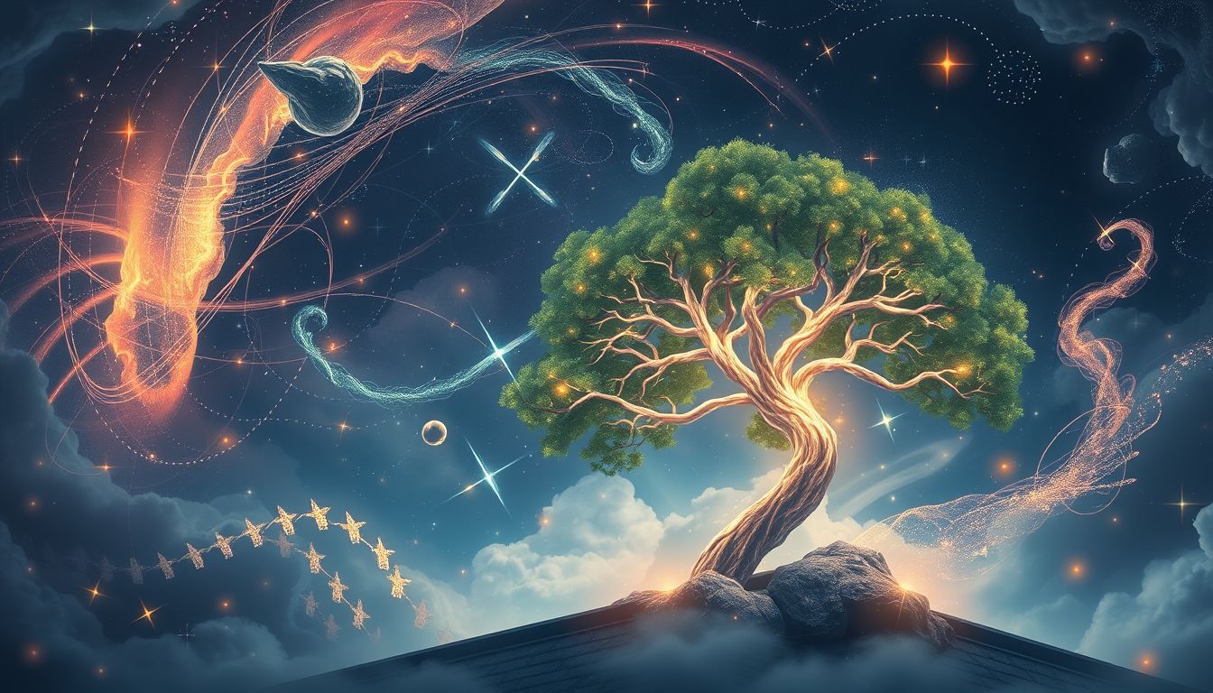 Ein verwandelter Firstbaum symbolisiert Wandel und neue Lebensphasen.