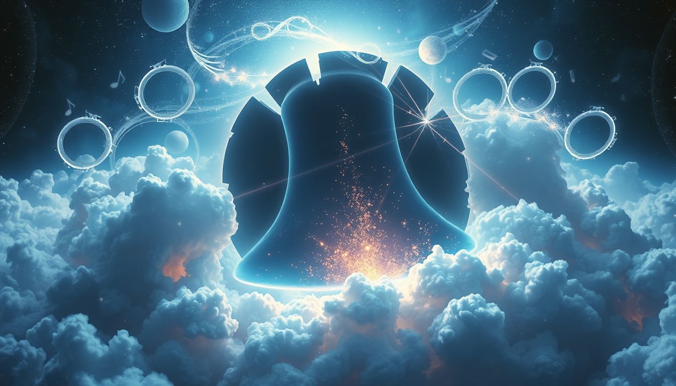 Das Zerbrechen einer Kirchenglocke symbolisiert oft das Ende einer Ära.