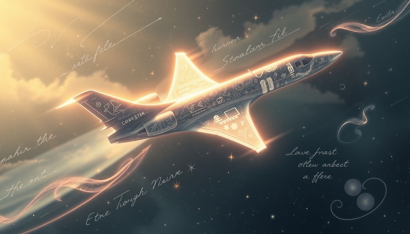 Ein Düsenflugzeug symbolisiert schnelle Veränderungen im Leben und Kommunikation.