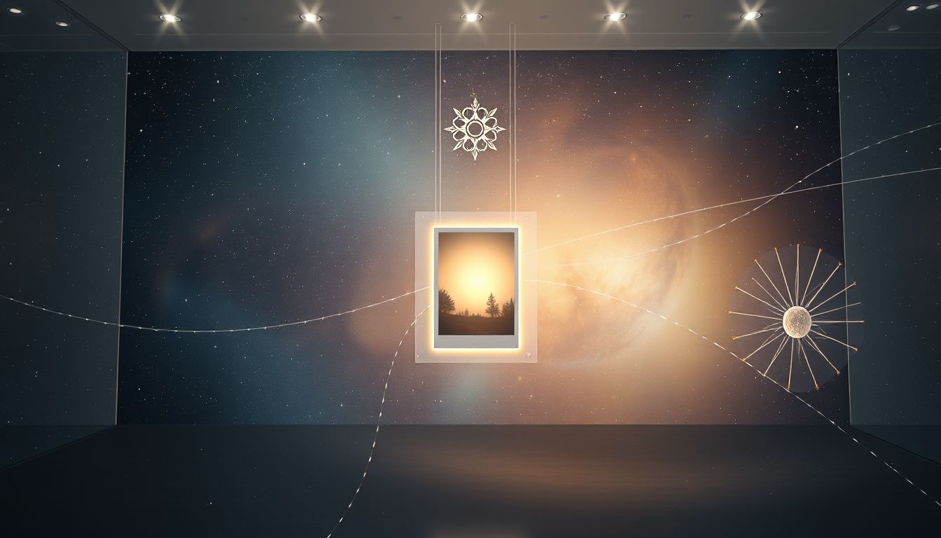 Ein im Museum ausgestelltes Foto symbolisiert bleibende Erinnerungen.