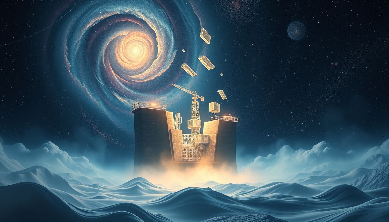 Ein Wehr im Bau symbolisiert innere Wachstumsprozesse und Schutzbedürfnis.