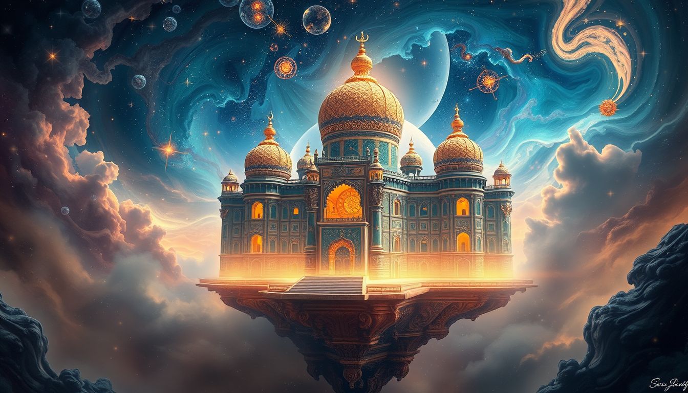 Der prächtige Palast symbolisiert Macht und innere Selbstverwirklichung.