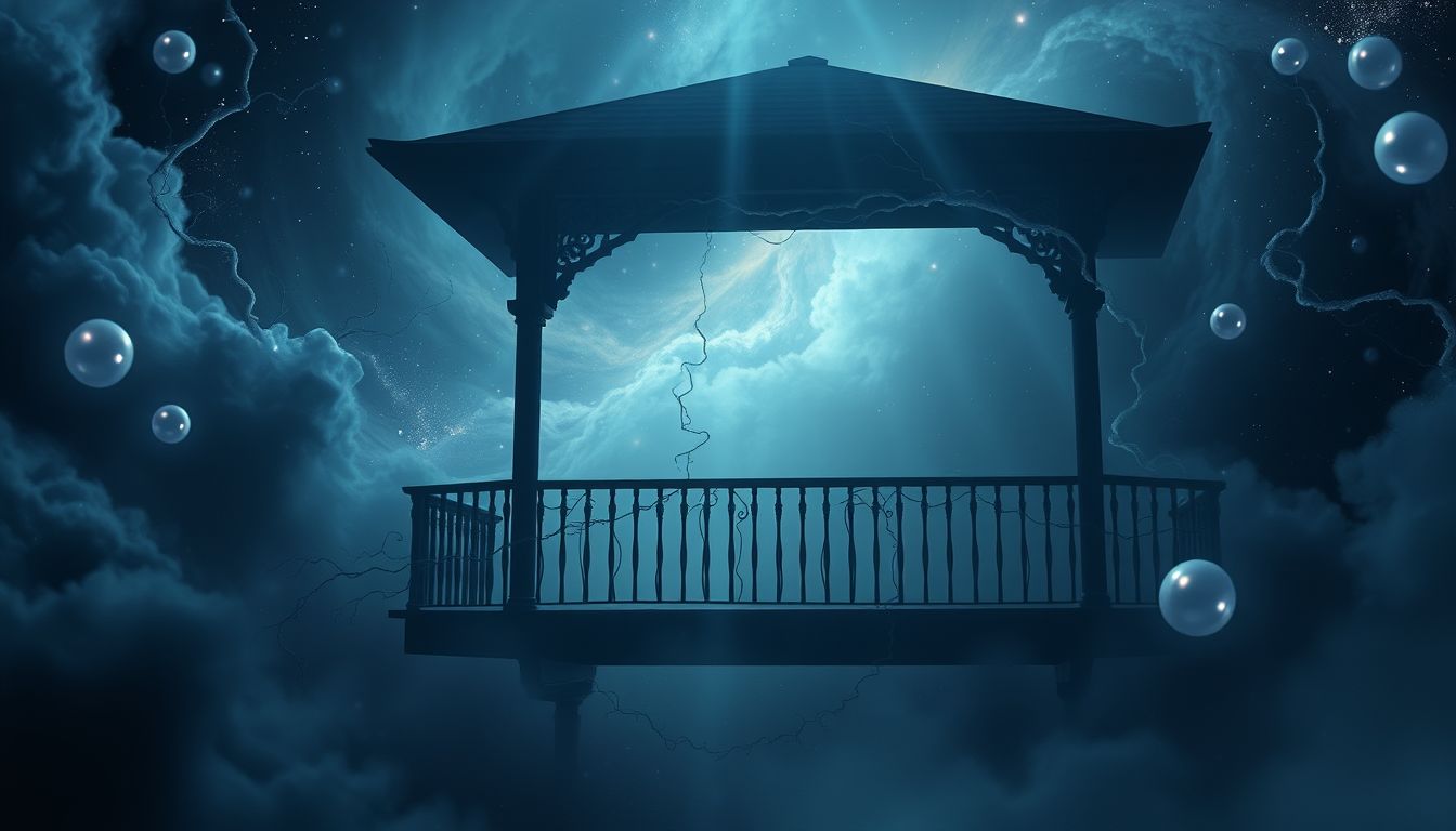 Eine dunkle Veranda symbolisiert oft verborgene Ängste im Traum.