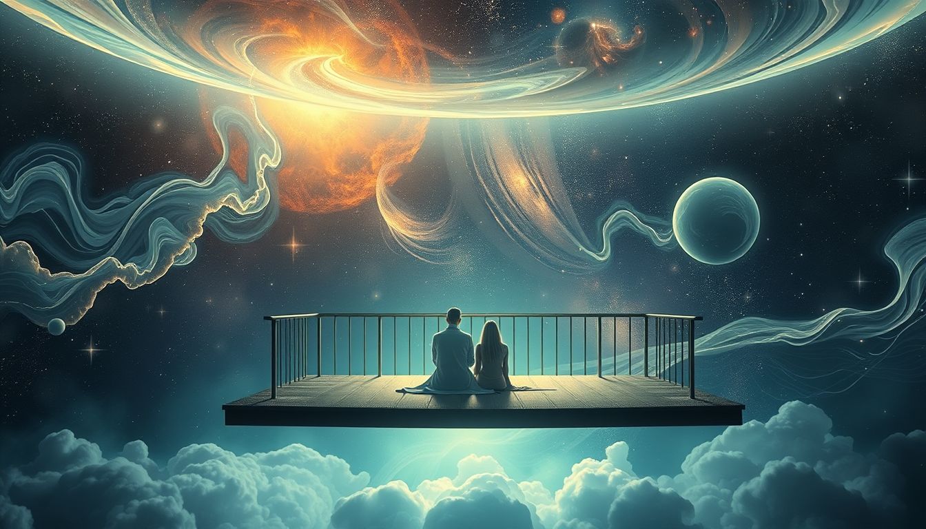 Ein Fremder auf der Veranda symbolisiert unerwartete Begegnungen im Leben.