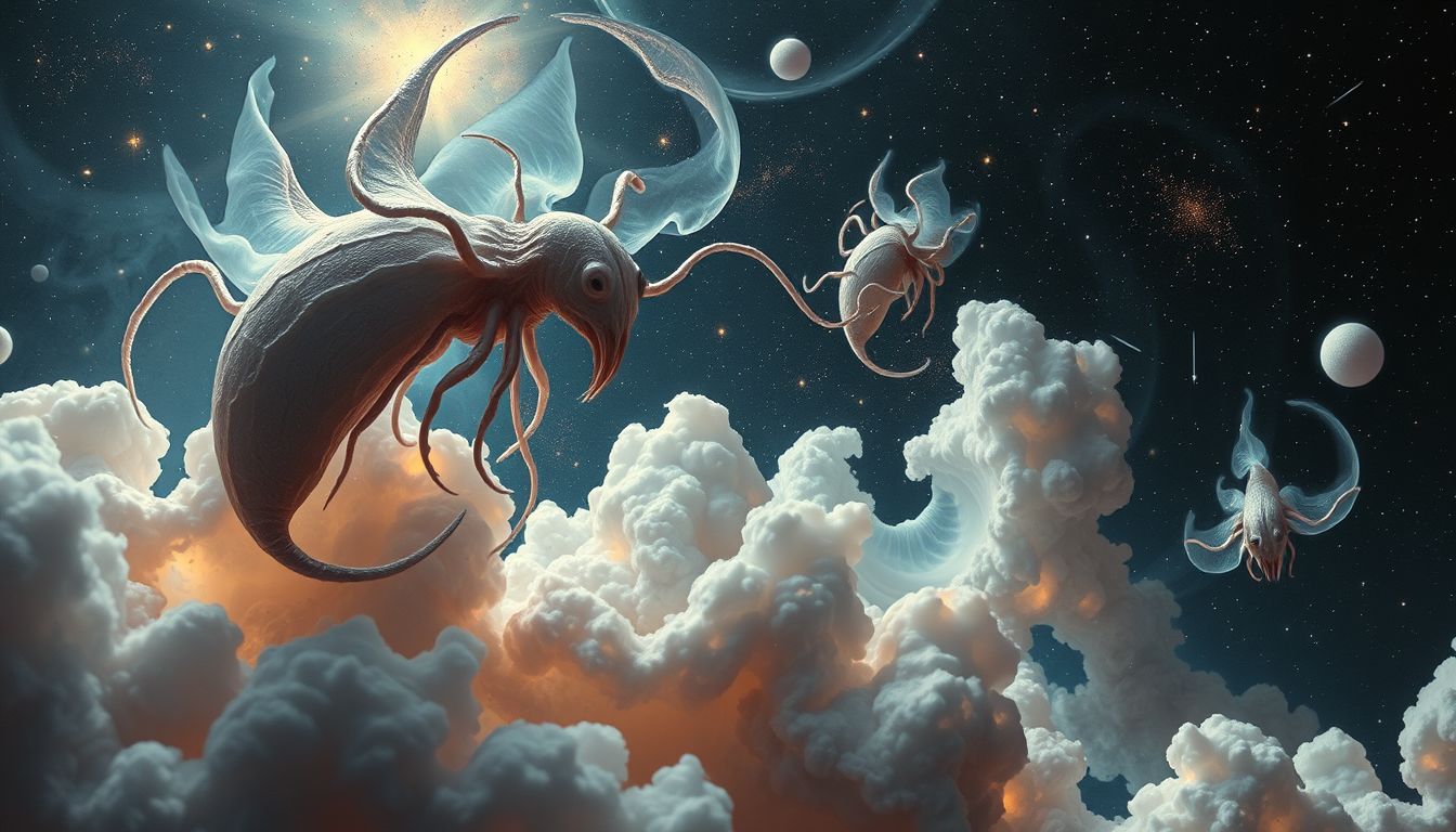 Sprechende Parasiten im Traum symbolisieren innere Konflikte und Ängste.