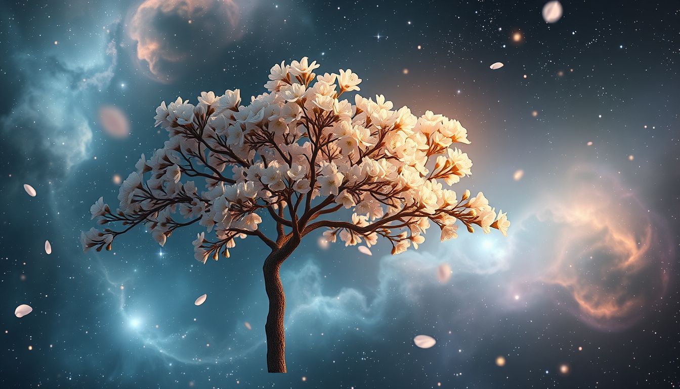 Eine blühende Akazie symbolisiert Hoffnung und neues Lebensglück.