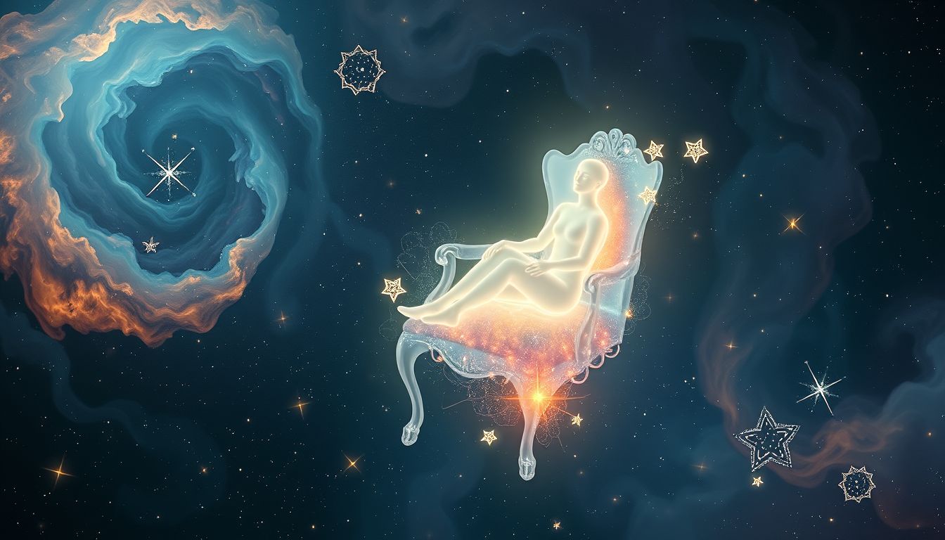 Träumen vom Sitzen symbolisiert oft innere Ruhe und Stabilität.