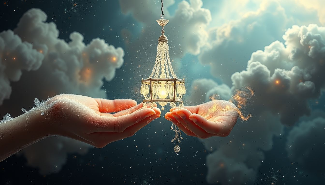 Einen Kronleuchter zu kaufen symbolisiert Licht und neue Inspiration im Leben.