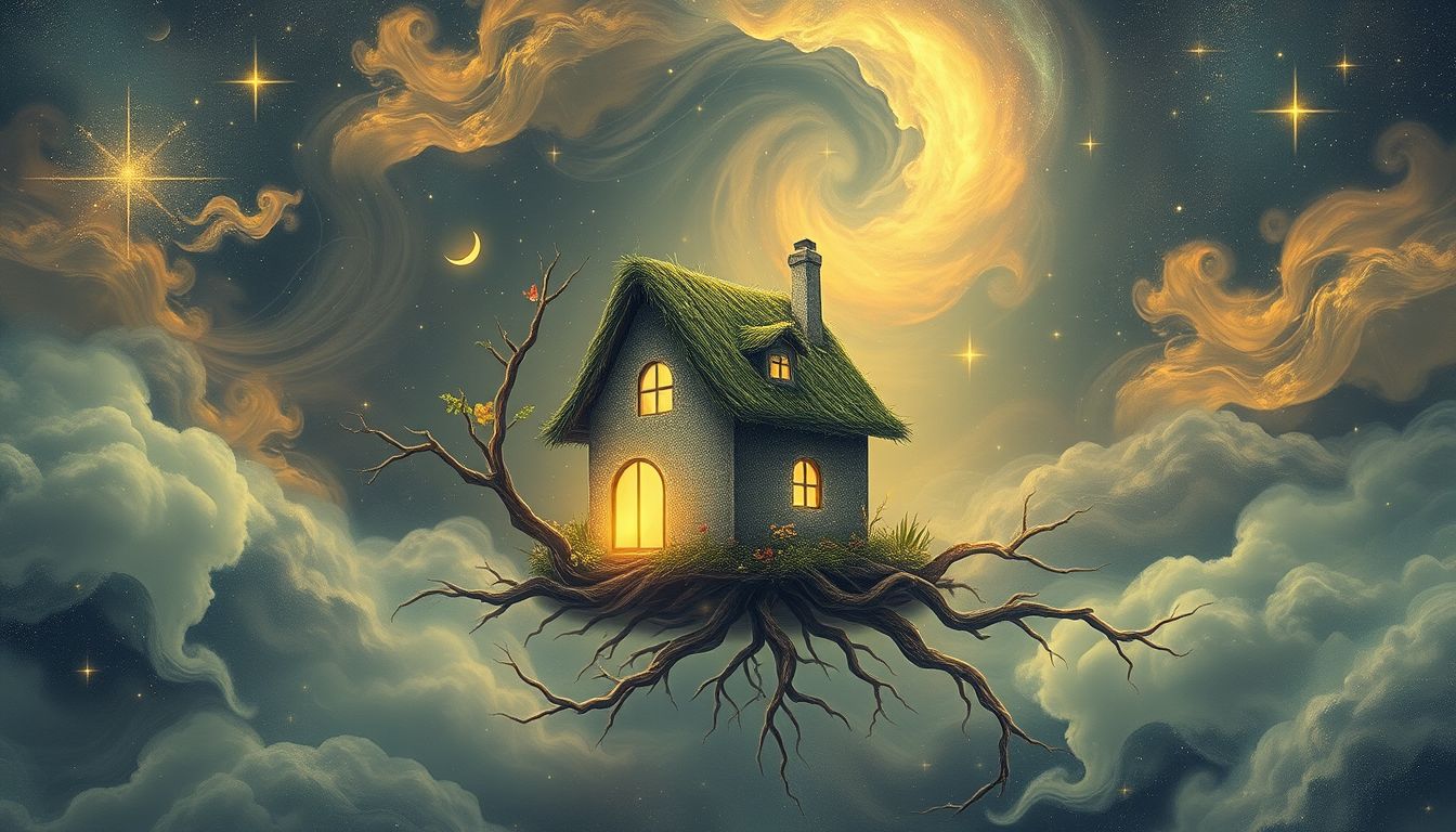 Ein Haus auf dem Land symbolisiert Rückkehr zur natürlichen Einfachheit.