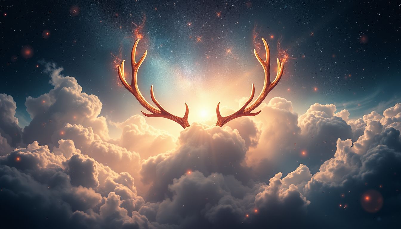 Ein wachsendes Geweih symbolisiert persönliche Entwicklung und Stärke.