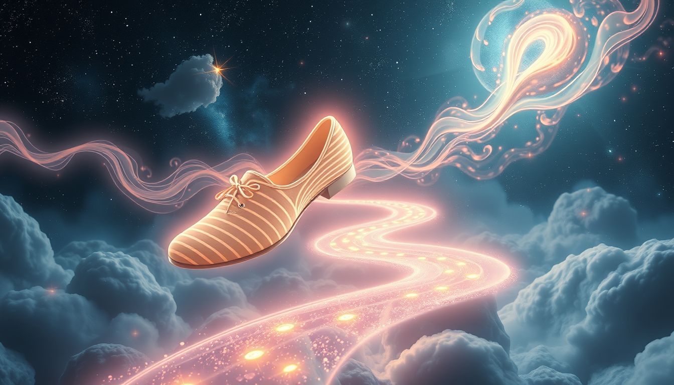 Gestreifte Schuhe symbolisieren im Traum Lebensweg und persönliche Entscheidungen.
