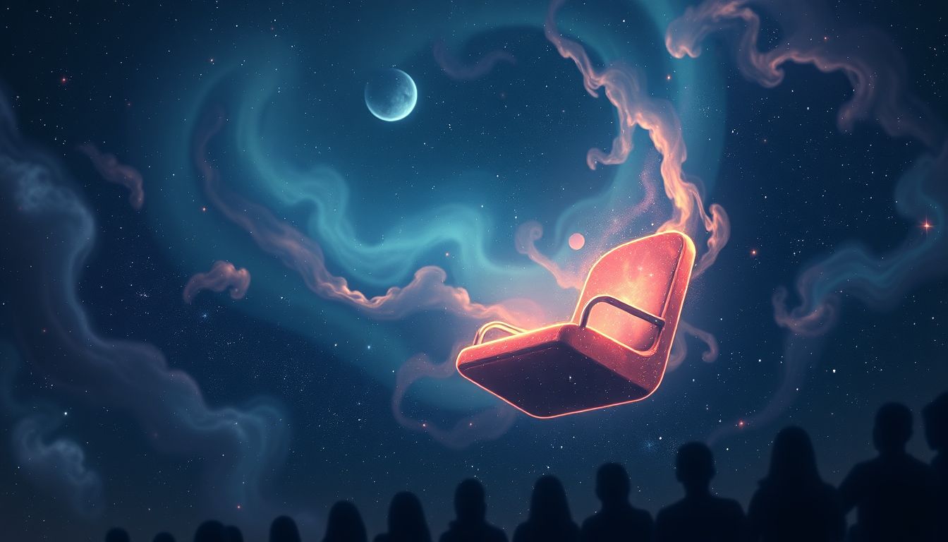 Träumen vom Sitzen im Kino symbolisiert Wunsch nach passivem Genuss.