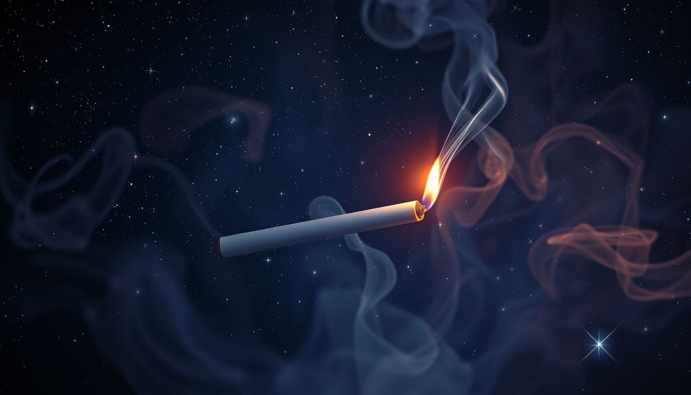 Das wiederholte Erlöschen der Zigarette symbolisiert innere Unsicherheiten.