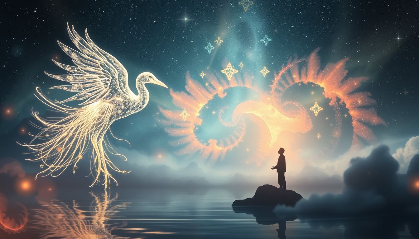 Ein sprechender Sumpfvogel enthüllt verborgene Intuition und Weisheit.