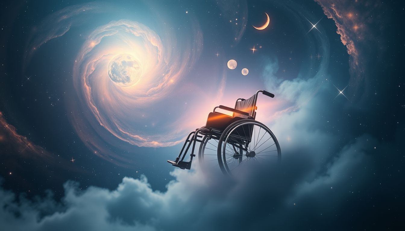 Im Rollstuhl sitzen symbolisiert oft seelische Einschränkungen oder Kontrolle.