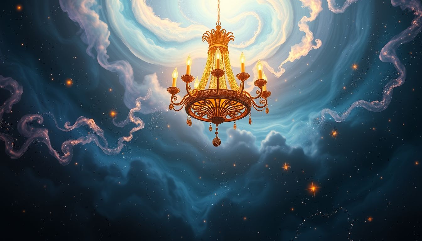 Einen Kronleuchter geschenkt bekommen symbolisiert unerwarteten sozialen Aufstieg.