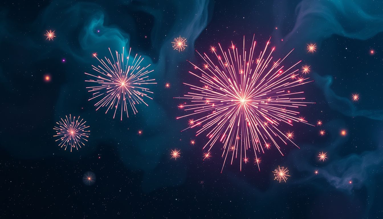 Träume von lautem Feuerwerk symbolisieren oft freudige Überraschungen.