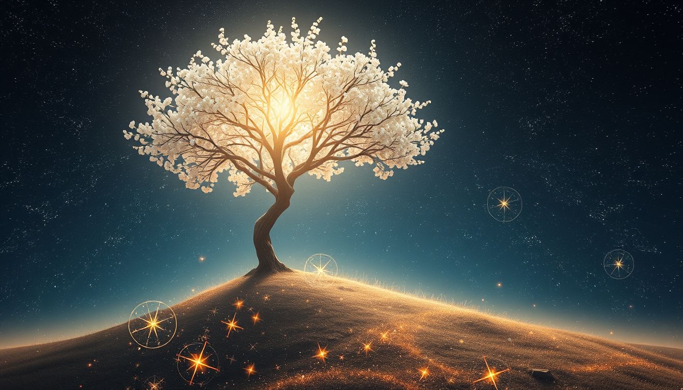 Eine Akazie am Grab symbolisiert Trost und ewige Hoffnung.