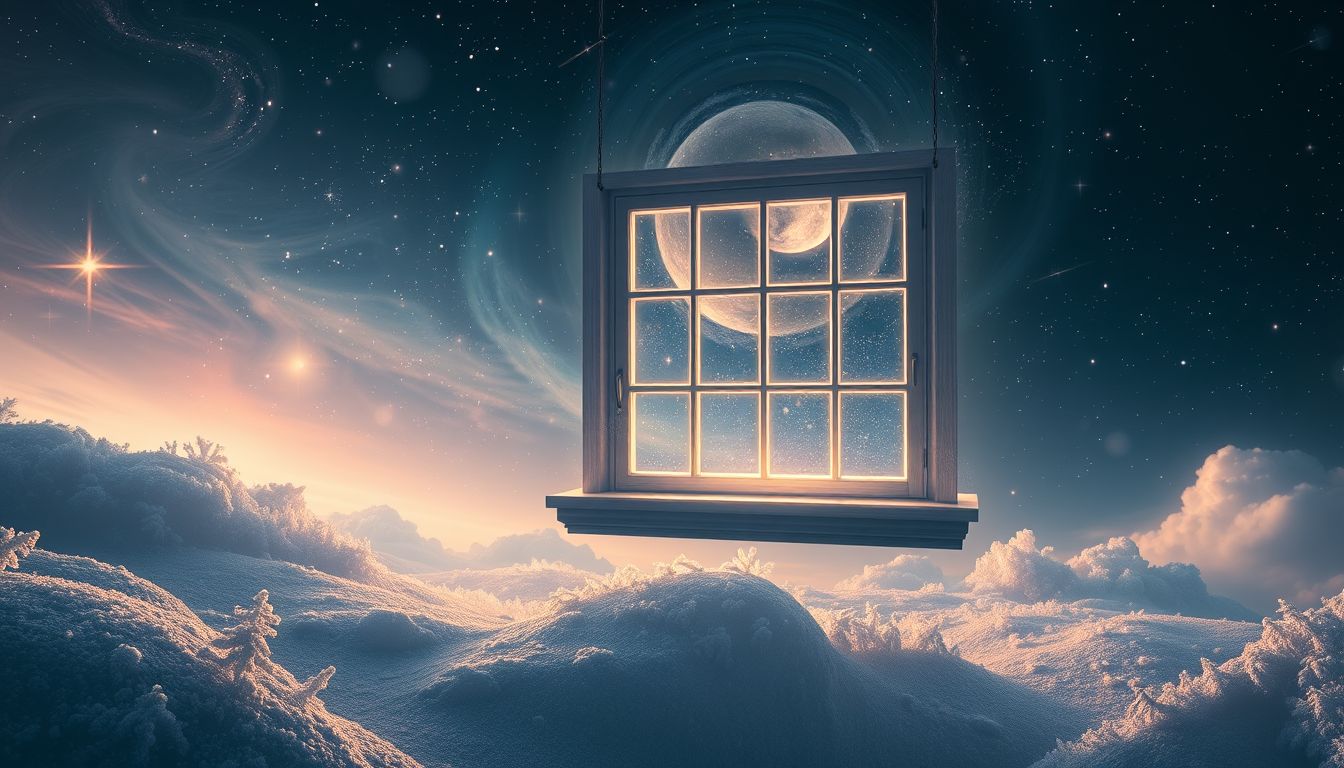 Ein Fensterbank-Traum im Winter symbolisiert innere Ruhe und Klarheit.