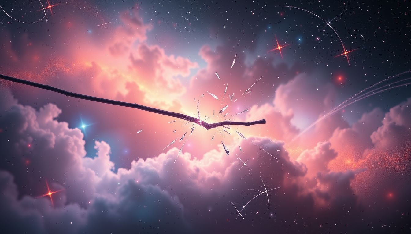 Das Zerbrechen eines Stiftes symbolisiert oft plötzliche Kreativitätsblockaden.