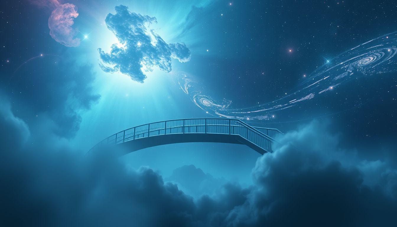 Allein auf Brücke symbolisiert Selbstfindung und innere Klarheit.