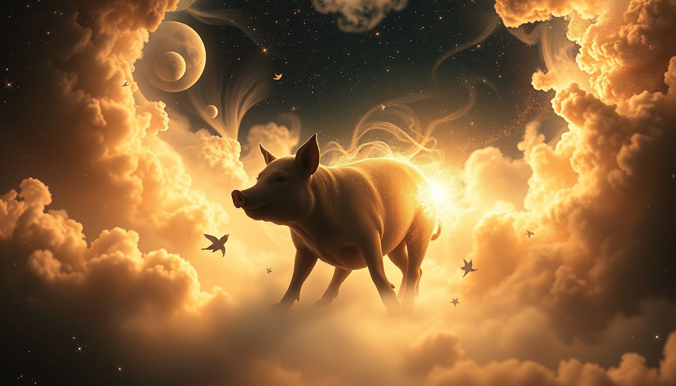 Ein wiedergeborener Schweinehund symbolisiert innere Wandlung und Selbstüberwindung.