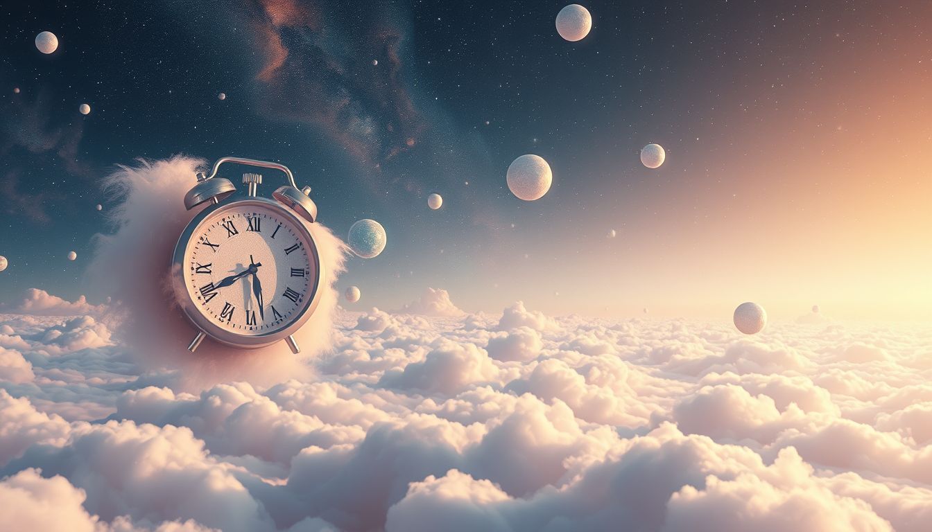 Im Traum vergeht Zeit langsam, Gefühl von Stillstand und Langeweile.