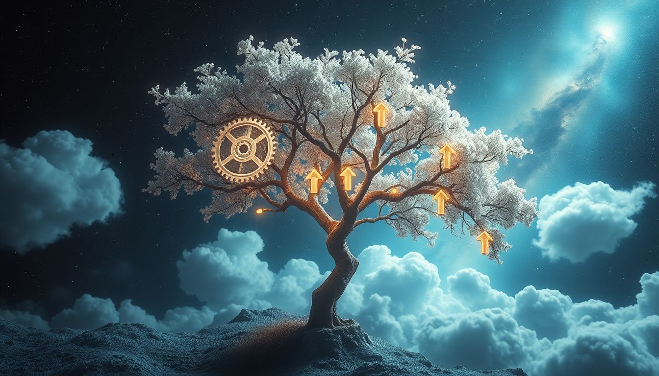 Eine Akazie symbolisiert beruflichen Erfolg durch Ausdauer und Stärke.