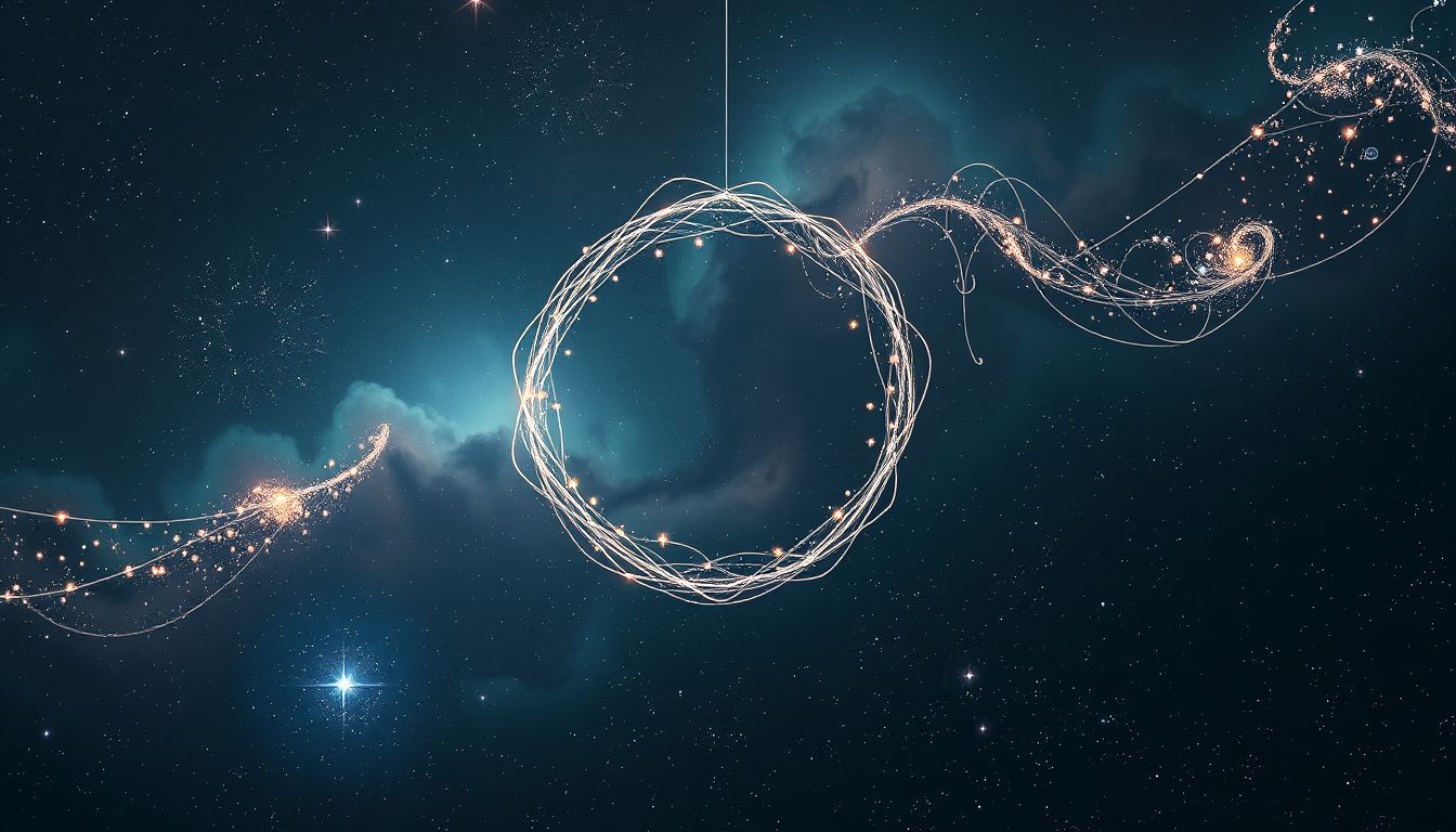 Der Rückstich im Kreis symbolisiert geschlossene, sich wiederholende Konflikte.