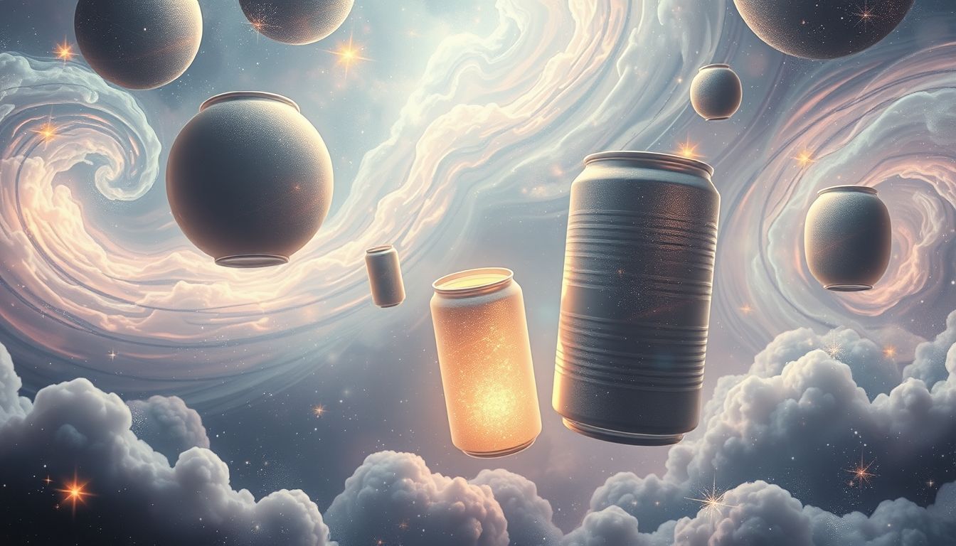 Das Musikinstrument aus Dosen symbolisiert kreative Selbstentfaltung im Traum.