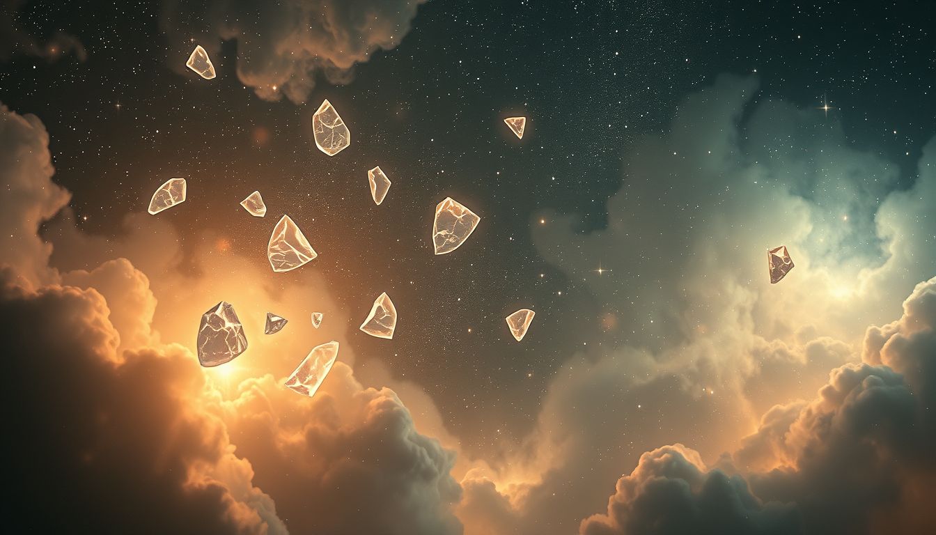 Ein kaputtes Souvenir symbolisiert zerbrochene oder verletzte Erinnerungen.