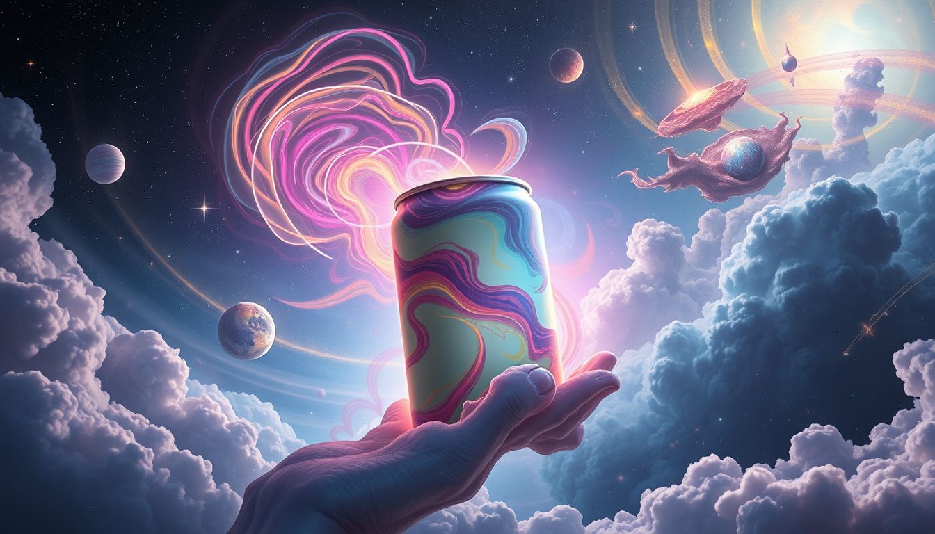 Ein Dosen-Farbtraum symbolisiert kreative Veränderung im Leben.