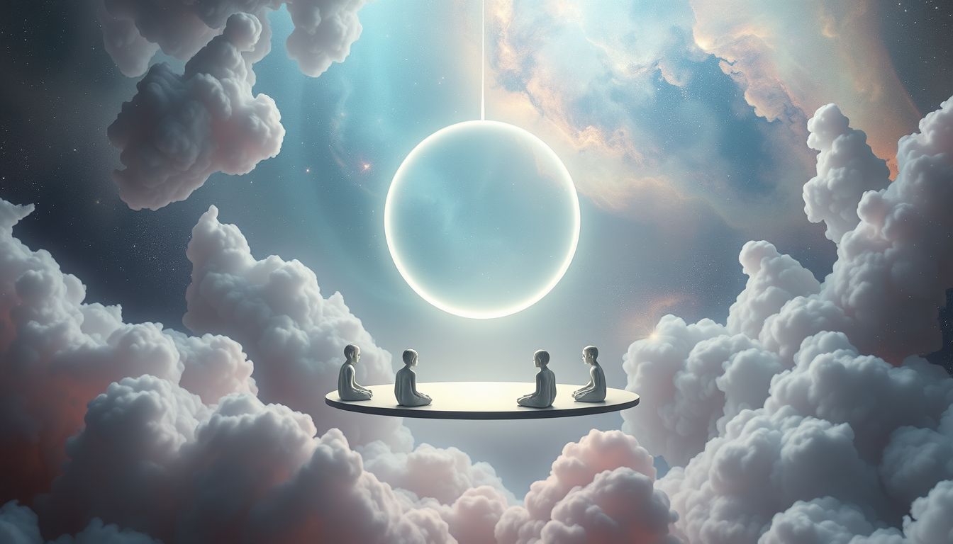 Das Sitzen am Tisch symbolisiert oft Gemeinschaft und Entscheidungen im Traum.