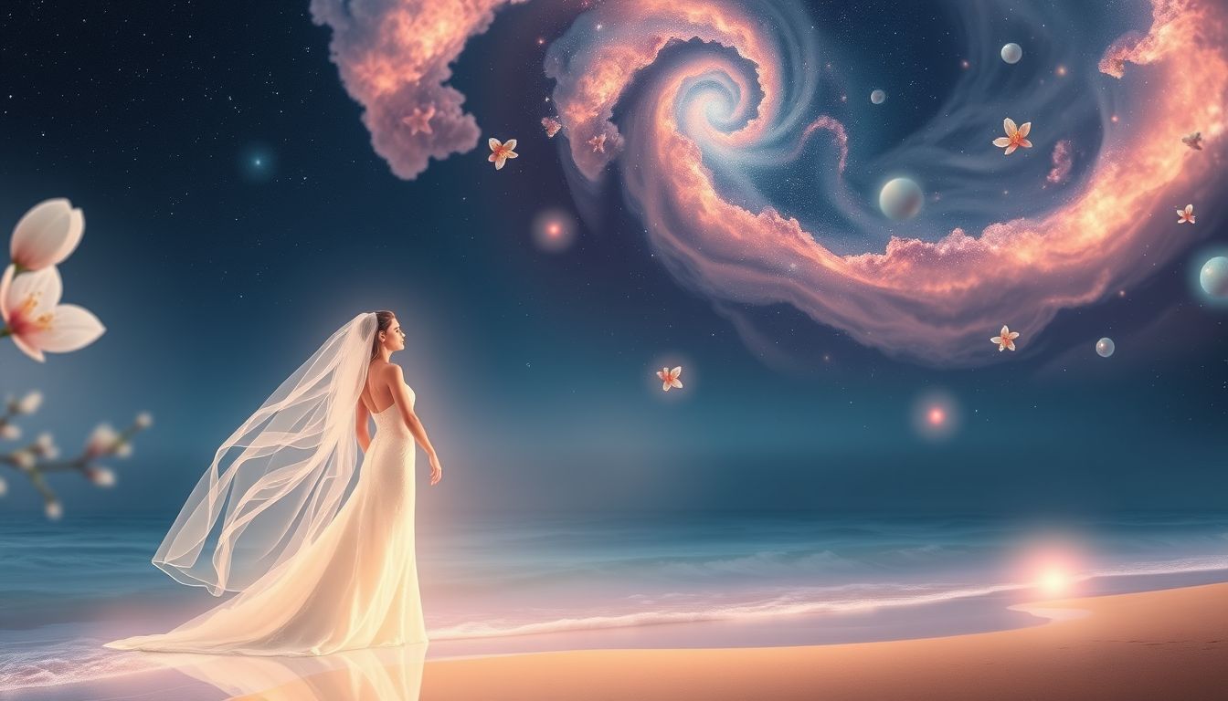 Das Hochzeitspaar am Strand symbolisiert Neuanfang und emotionale Freiheit.