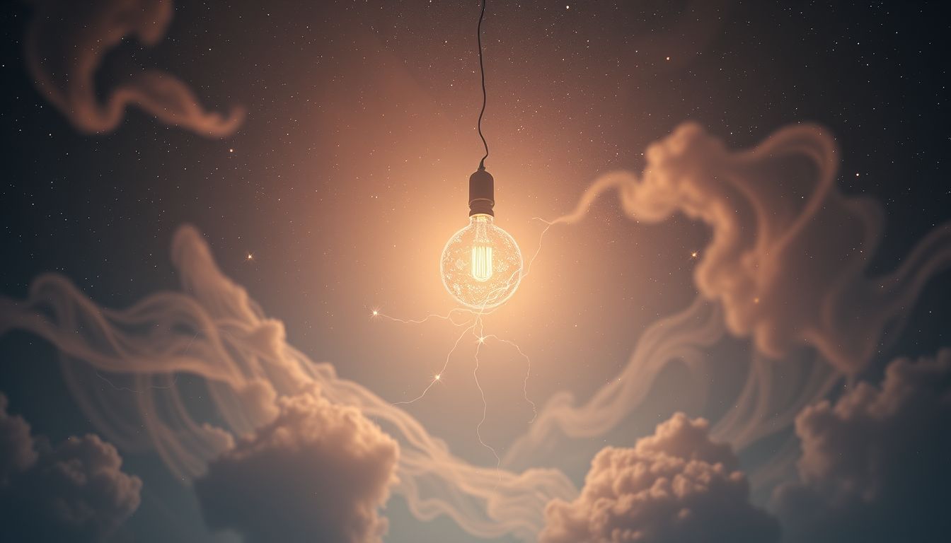 Ein defektes Licht symbolisiert verpasste Chancen oder innere Blockaden.