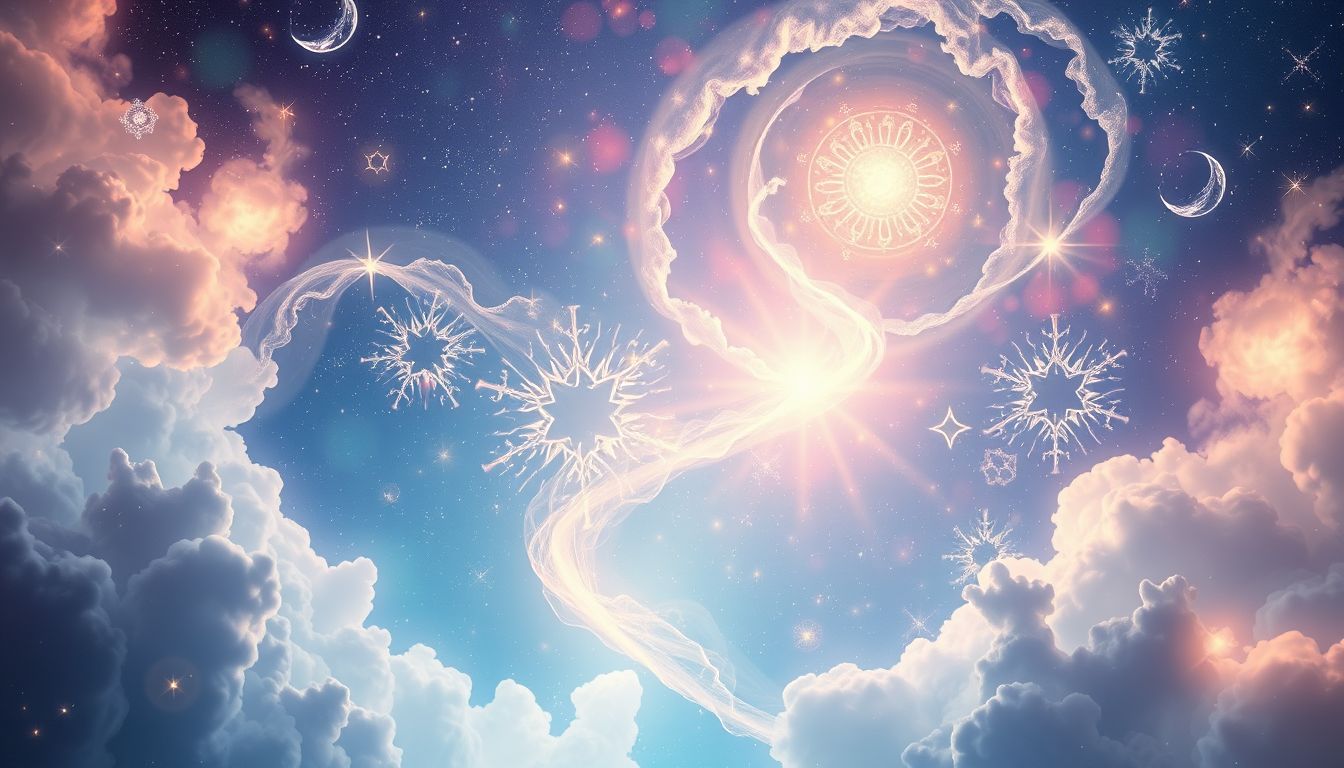 Himmelfahrtssymbole in Träumen spiegeln spirituellen Aufstieg und Transformation.