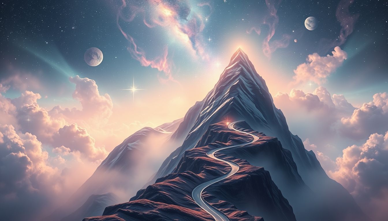 Ein Bergpass symbolisiert Herausforderungen als Wachstum und Vorbereitung.