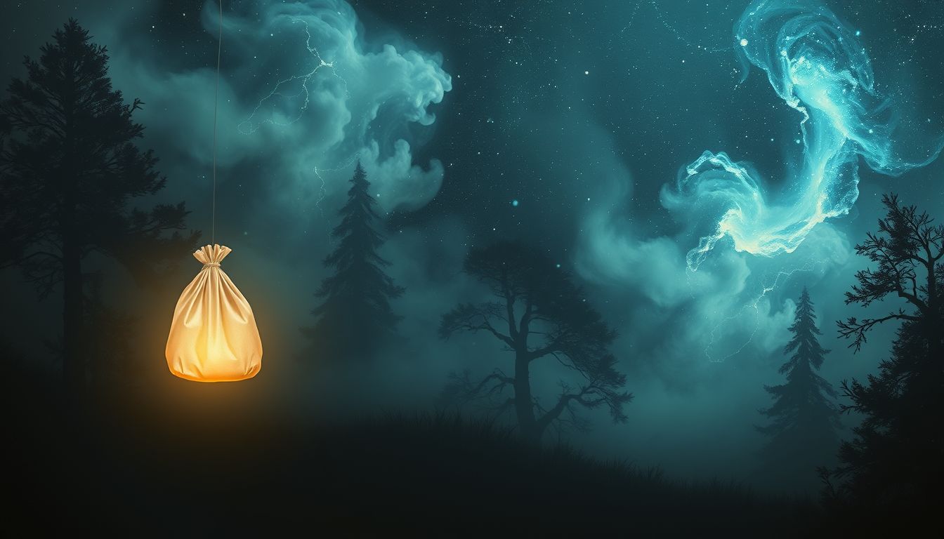 Ein Felleisen symbolisiert verborgene Ängste und innere Konflikte.