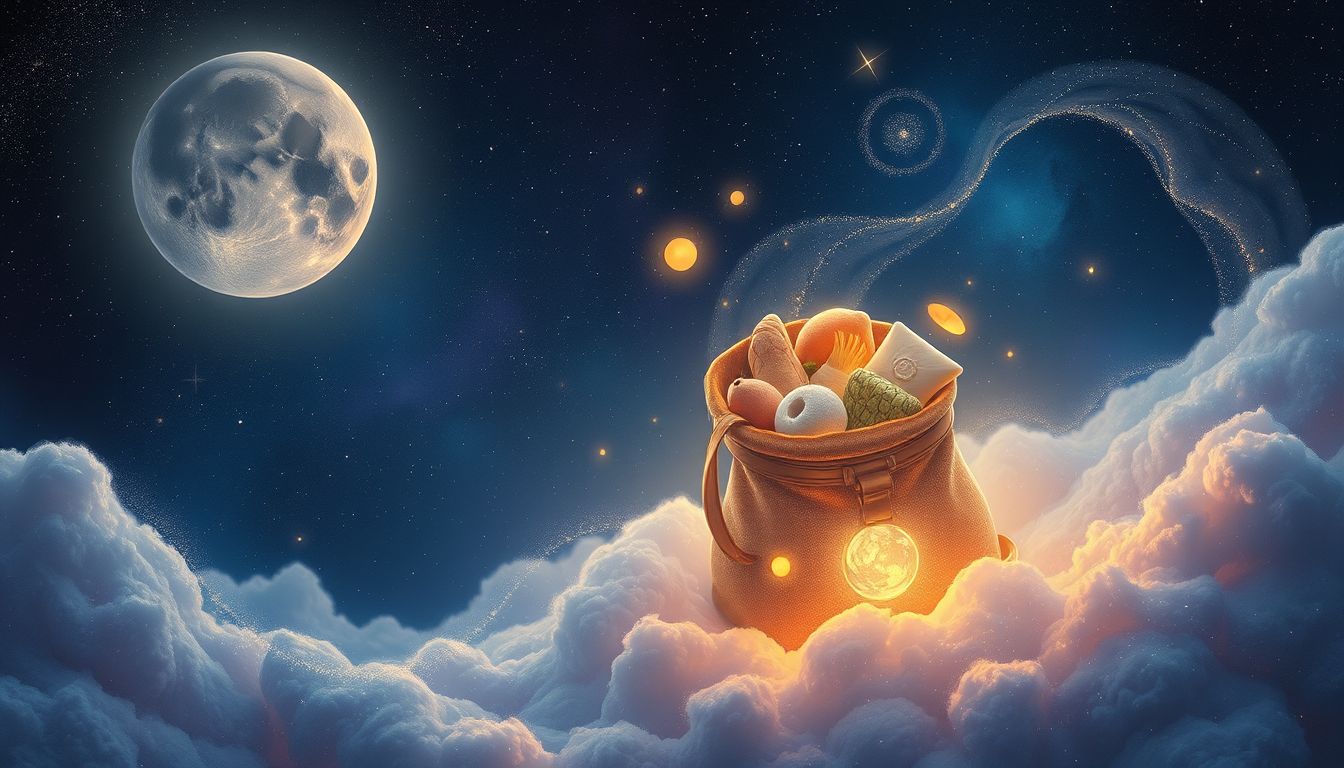 Ein Felleisen symbolisiert im Traum Sicherheit durch Grundversorgung.