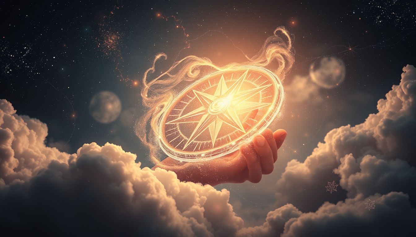 Ein Kompass symbolisiert Orientierung und Lebensziele im Traum.