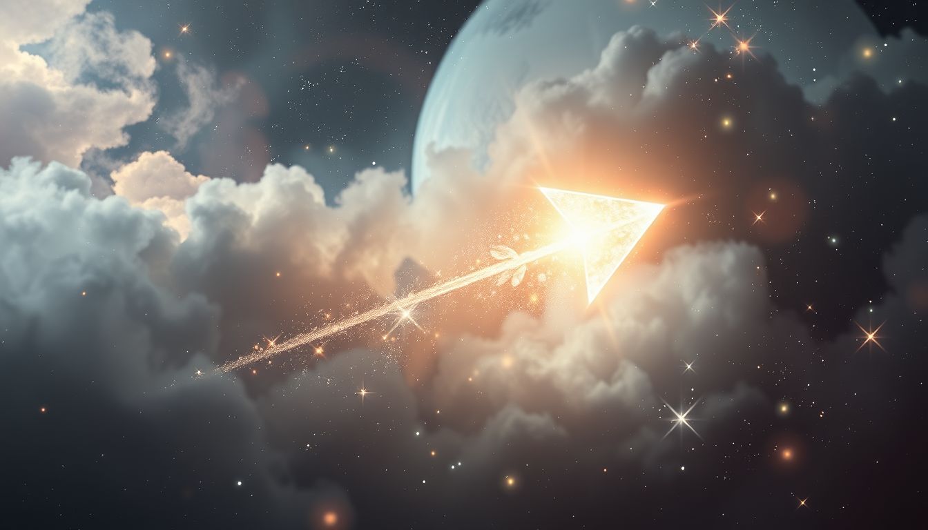 Ein Pfeil im Traum symbolisiert klare Ziele und Entschlossenheit.