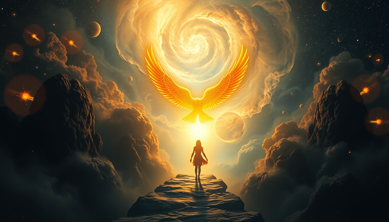 Der Pirol symbolisiert spirituelle Transformation und Lebenssinnsuche.