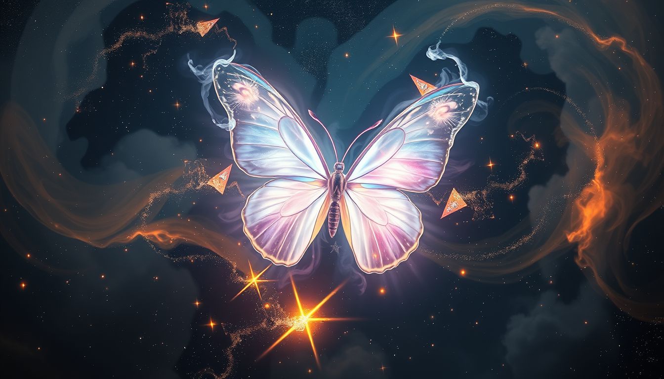 Ein Schwalbenschwanz symbolisiert Transformation und inneres Erwachen im Traum.