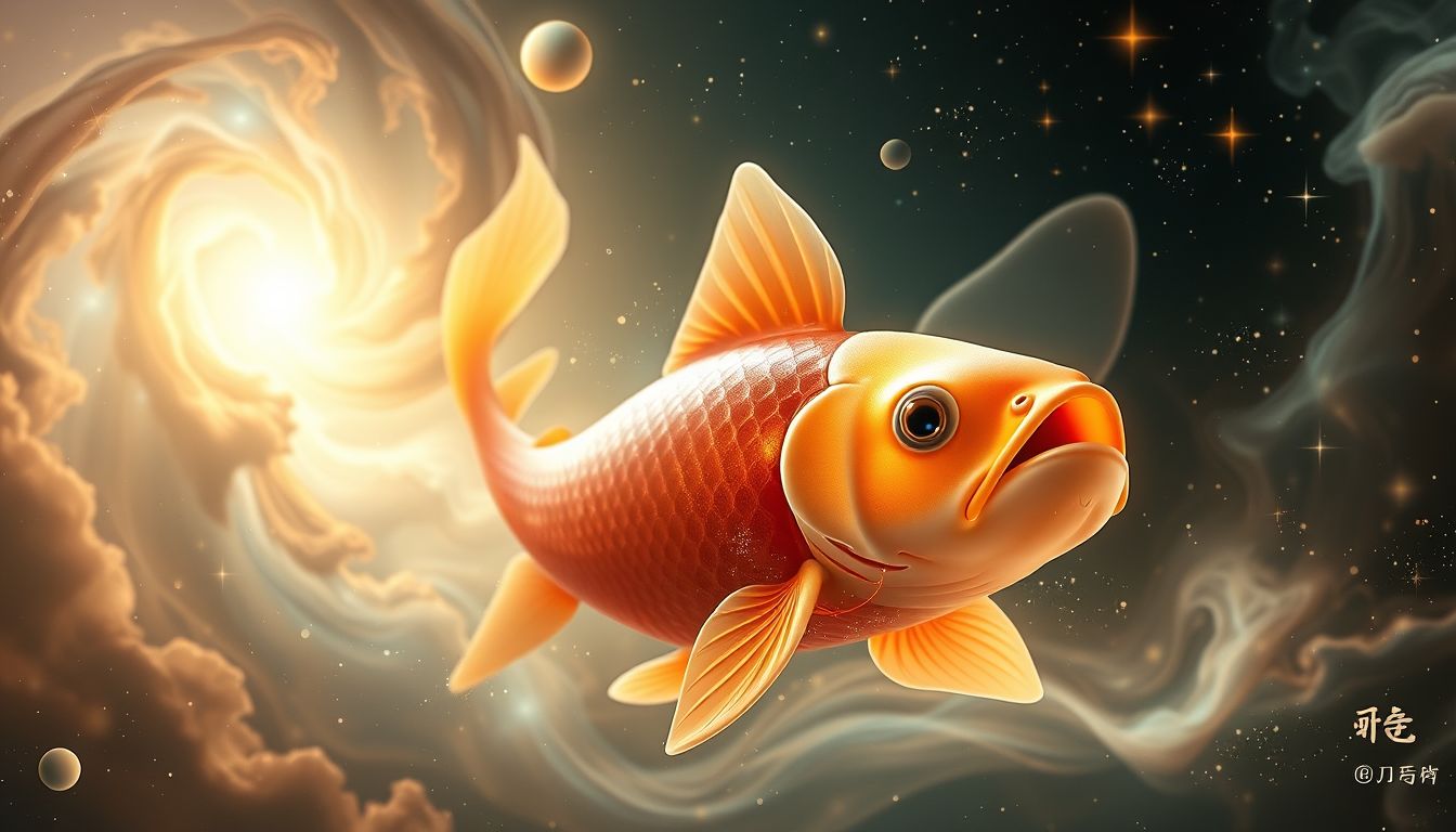 Ein sprechender Karpfen symbolisiert Weisheit und tiefe Erkenntnis im Traum.