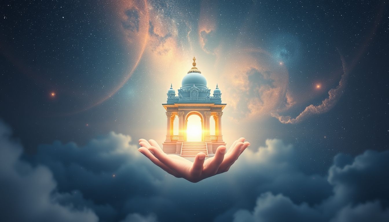 Ein Tempel symbolisiert innere Ruhe und spirituelle Erleuchtung.