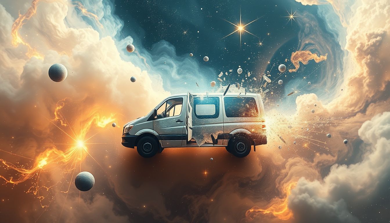 Ein Minivan-Unfall im Traum symbolisiert unerwartete Lebenskrisen.